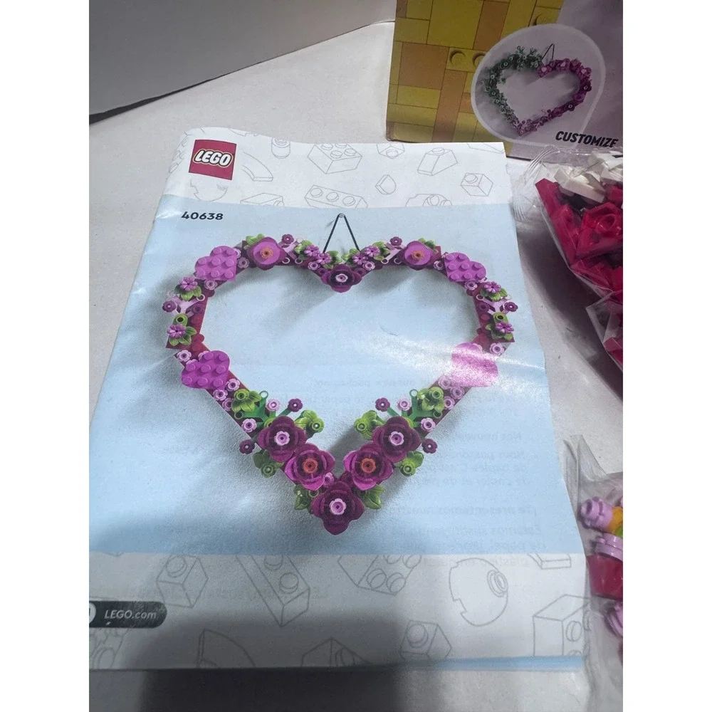 LEGO Heart Ornament Building Toy Set New Open Box 40638 craft customizable